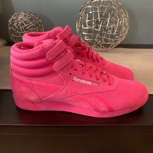 Hot pink Reebok Classics